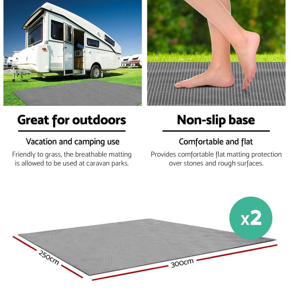 Annex Matting 3M x 2.5M Floor Mats Pack of 2 - Everything Caravans