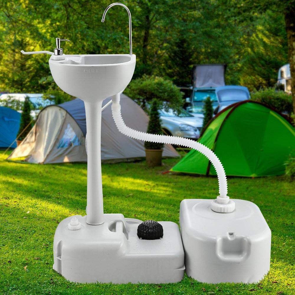 Portable Camp Wash Basin 43L with Grey Water Storage - Everything Caravans