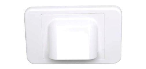 White Shovel Nose Wallplate - Everything Caravans
