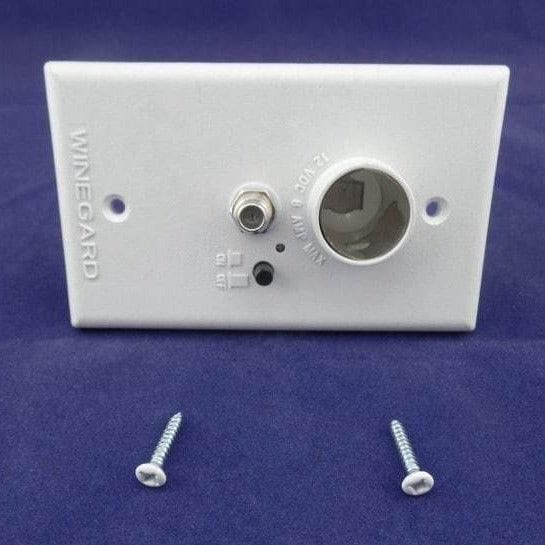 Winegard White 12v Socket Wall Plate and amplifier - Everything Caravans