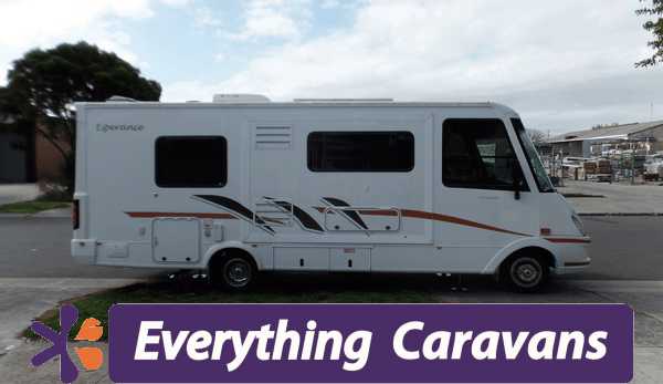 Leveling legs on "A Class" Motorhome - Titan Redfoot Leveling System - Everything Caravans