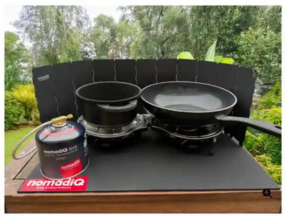 Nomadiq Wind Shield Black - for Stove Use