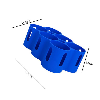 StubbySaver 6 Pack Holder Blue High-Grade Silicone Protection for Cans & Bottles