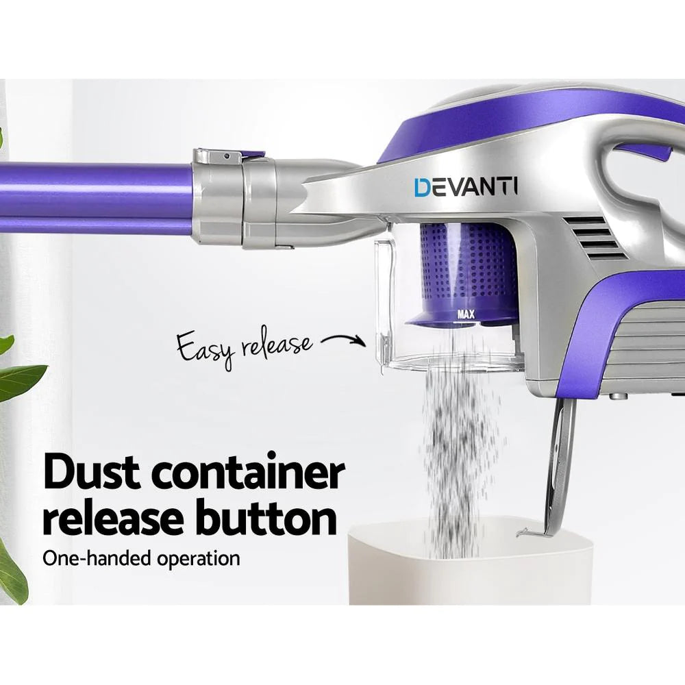 Devanti Stick Handheld Vacuum Cleaner Cordless Car Vacuum CleaneRS Hepa Filters