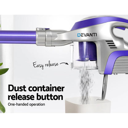 Devanti Stick Handheld Vacuum Cleaner Cordless Car Vacuum CleaneRS Hepa Filters