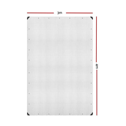 3Mx4M Tarp Camping Heavy Duty Cover 135Gsm Clear