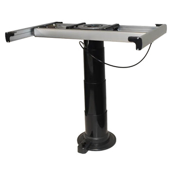 Nuova Mapa Black Adjustable Height Table Leg with turn table and slide