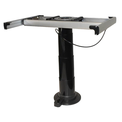 Nuova Mapa Black Adjustable Height Table Leg with turn table and slide