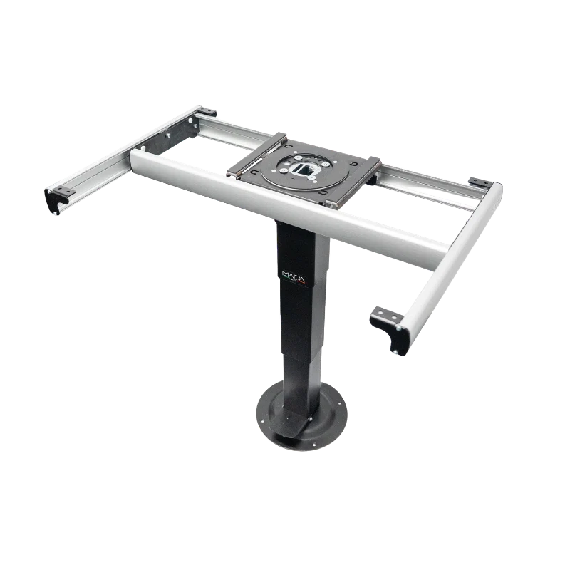 Nuova MAPA Black Adjustible Height SQUARE Table Leg with Turn Table and Slide