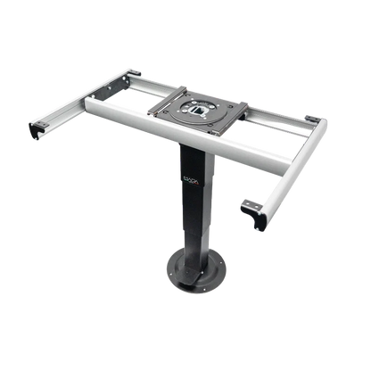Nuova MAPA Black Adjustible Height SQUARE Table Leg with Turn Table and Slide