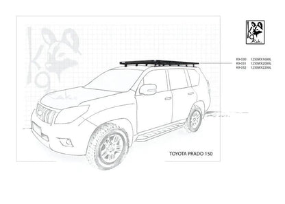 K9 Roof Racks Compatible with Toyota Prado 150 1250WX2000L - Summer Sale