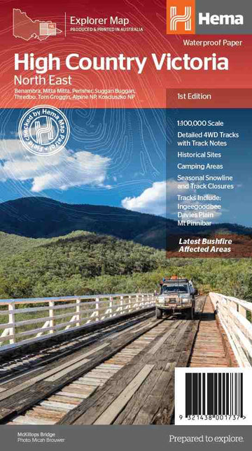 Hema The Victorian High Country - North Eastern Map