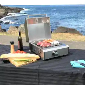 Smiths BBQ 304 Stainless Steel with Flame Failure - Black