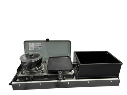 On The Go RV Kitchen Slide BBQ Combo - FLINDERS 1000mm Long