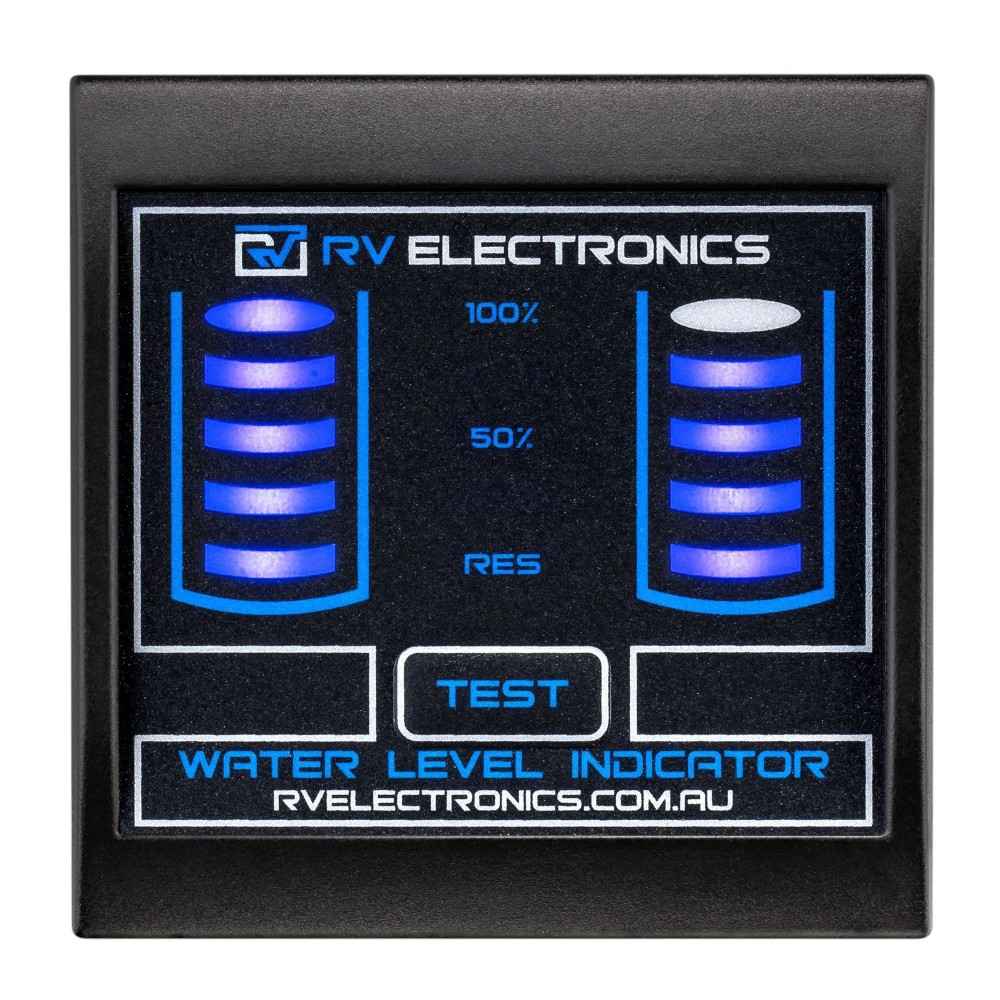 RV Electronics LED Black Double Tank Water Level Indicator