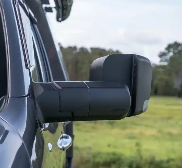 MSA Mirror Power Fold suits D-Max MU-X Black Electric Indicators Blind Spot Monitoring Powerfold - Everything Caravans