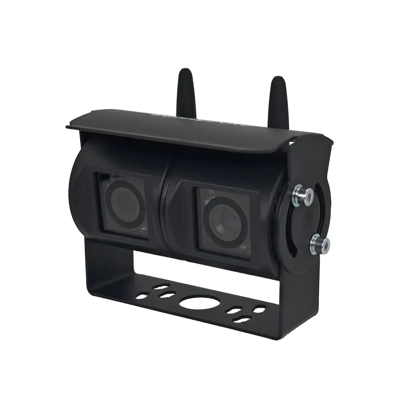 SafetyDave Wireless Rear Vision Mirror Kit with 7inch Mirror Monitor and Dual Black HD Camera