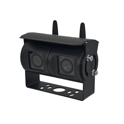 SafetyDave Wireless Rear Vision Mirror Kit with 7inch Mirror Monitor and Dual Black HD Camera