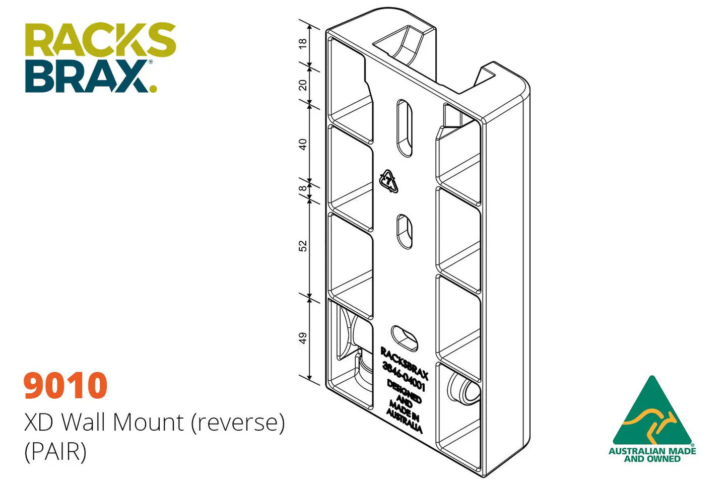 Racksbrax XD Hitch Wall Mount Pair