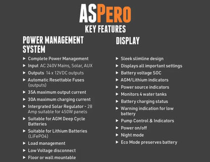 BMPRO Aspero Battery Management System - Lithium Compatible