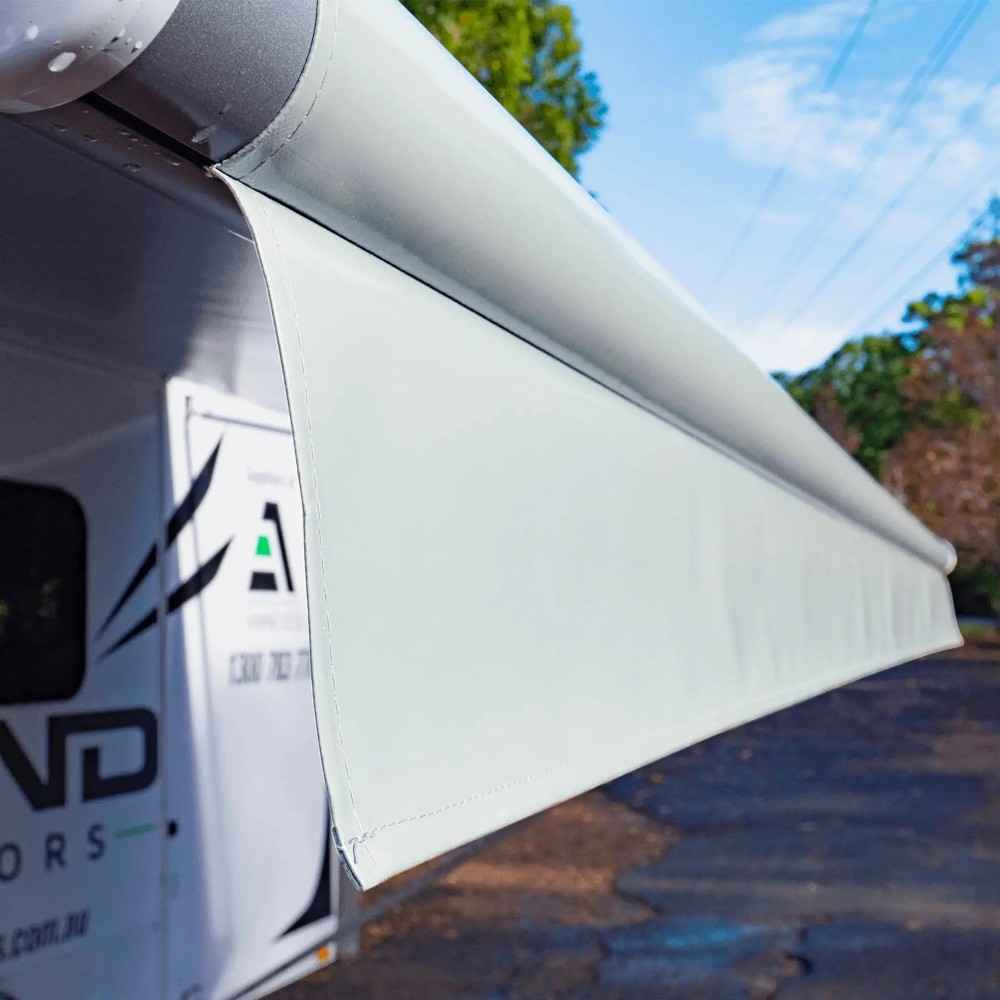 Aussie Traveller SBE 16' Awning White Ends- Light Grey