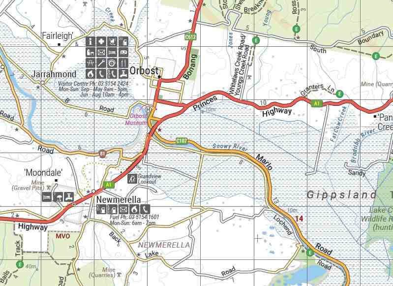 Hema The Victorian High Country - South Eastern Map