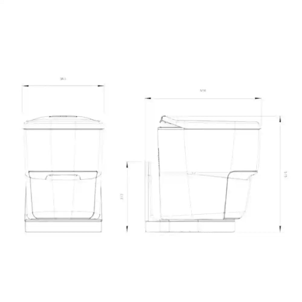 Clesana C1 Toilet with L-Adapter Swivel Base