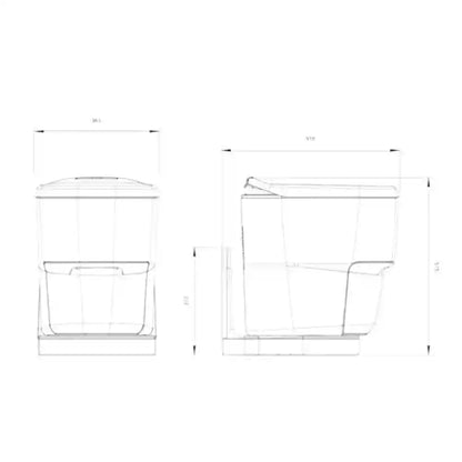 Clesana C1 Toilet with L-Adapter Swivel Base