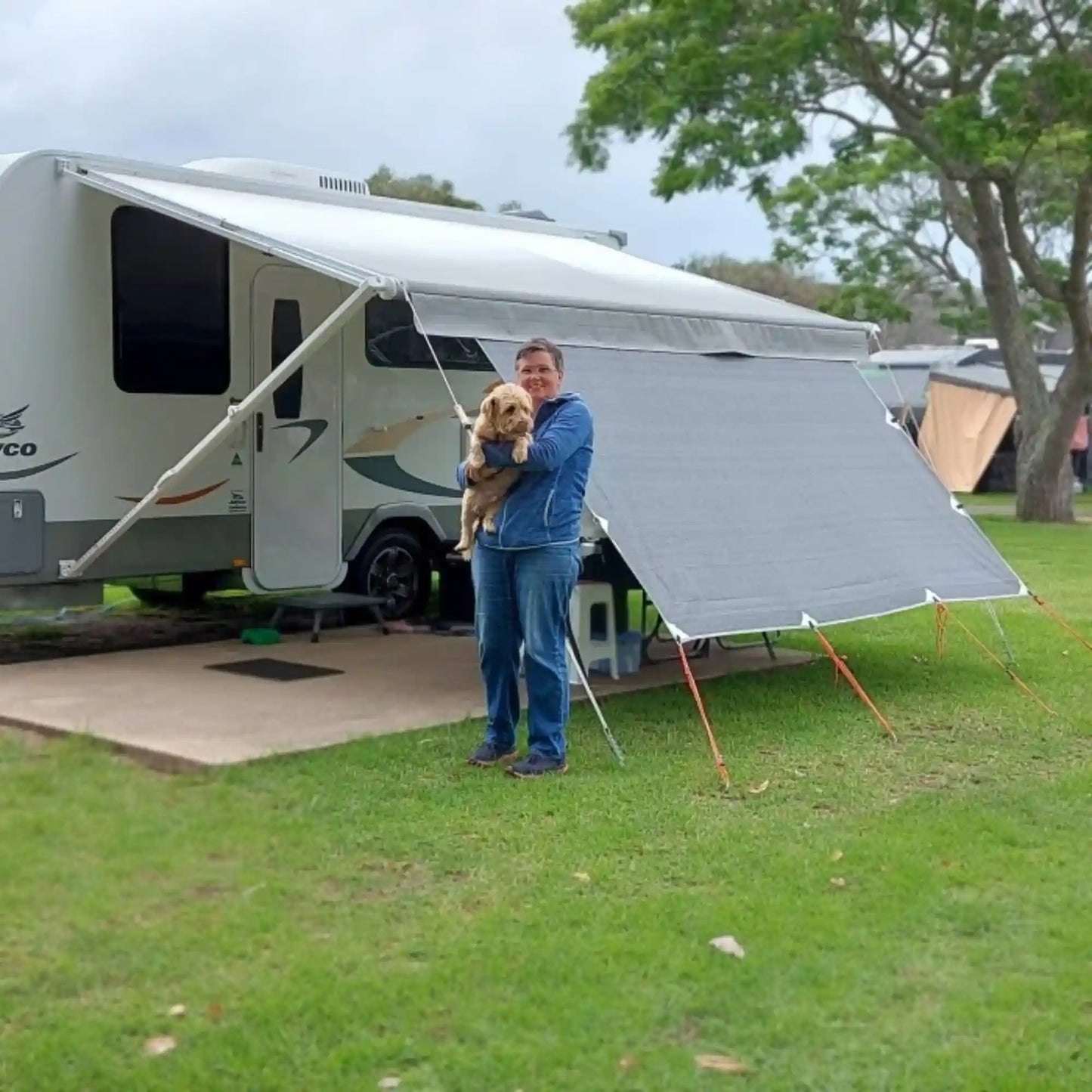 Carefree Fiesta Awning 14Ft - Silver Shale Fade (Fabric on Roll / No Arms)