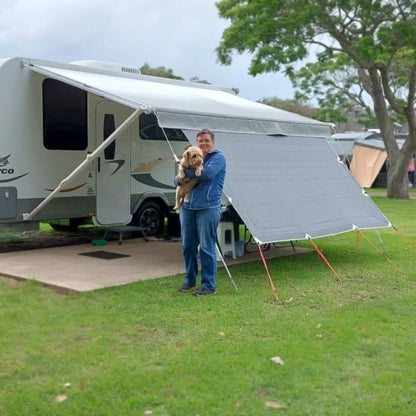 Carefree Fiesta Awning 14Ft - Silver Shale Fade (Fabric on Roll / No Arms)