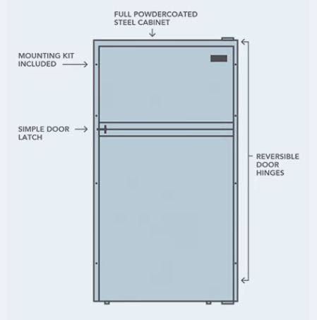 Bushman 225L Caravan Fridge Heavy Duty Upright Fridge Series - 12V / 24V