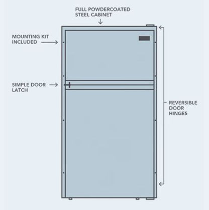 Bushman 225L Caravan Fridge Heavy Duty Upright Fridge Series - 12V / 24V