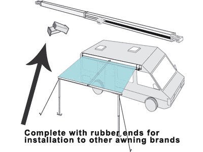 Fiamma Straight Std Centre Rafter for F45. - Everything Caravans