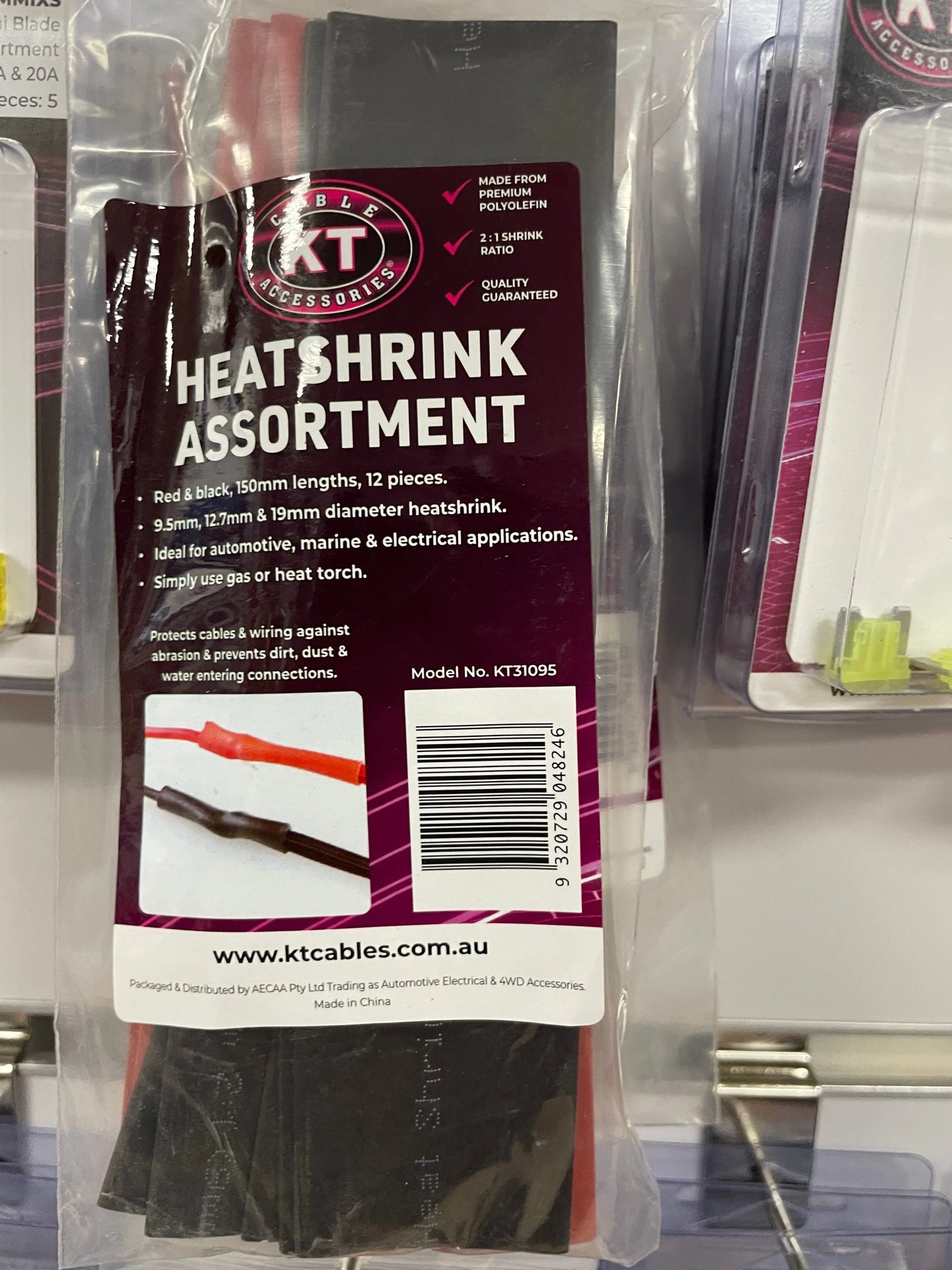 Heat Shrink Non Adhesive 9.5mm to 19mm Assorted Kit 12Pcs