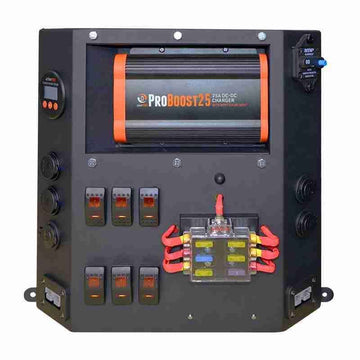 25A Lithium DC–DC Canopy Distribution Charging Board with Solar Input