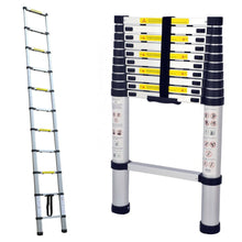 Silver 3.2m Portable Telescopic Ladder with Carry Bag
