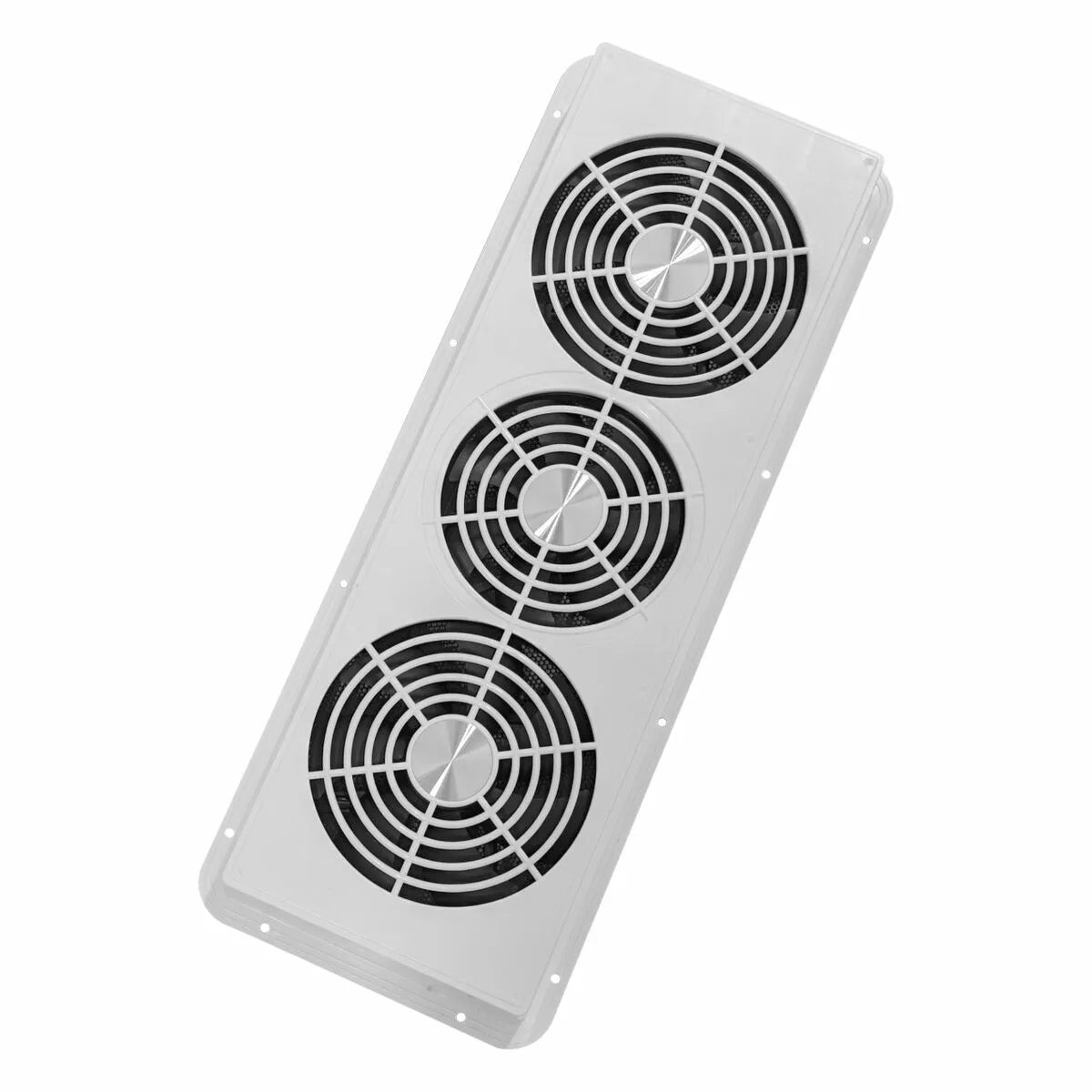 12V Caravan Fridge Vent with Triple Fans White 480mm