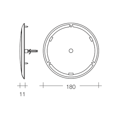180mm 9-33V L.E.D interior Saturn Lamp with Off on Dim with touch Sensitive Switch - Everything Caravans