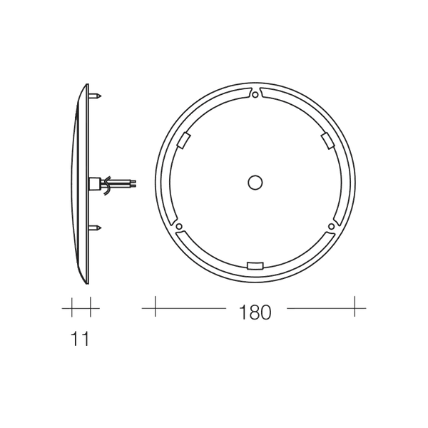 180mm 9-33V L.E.D interior Saturn Lamp with Off on Dim with touch Sensitive Switch - Everything Caravans