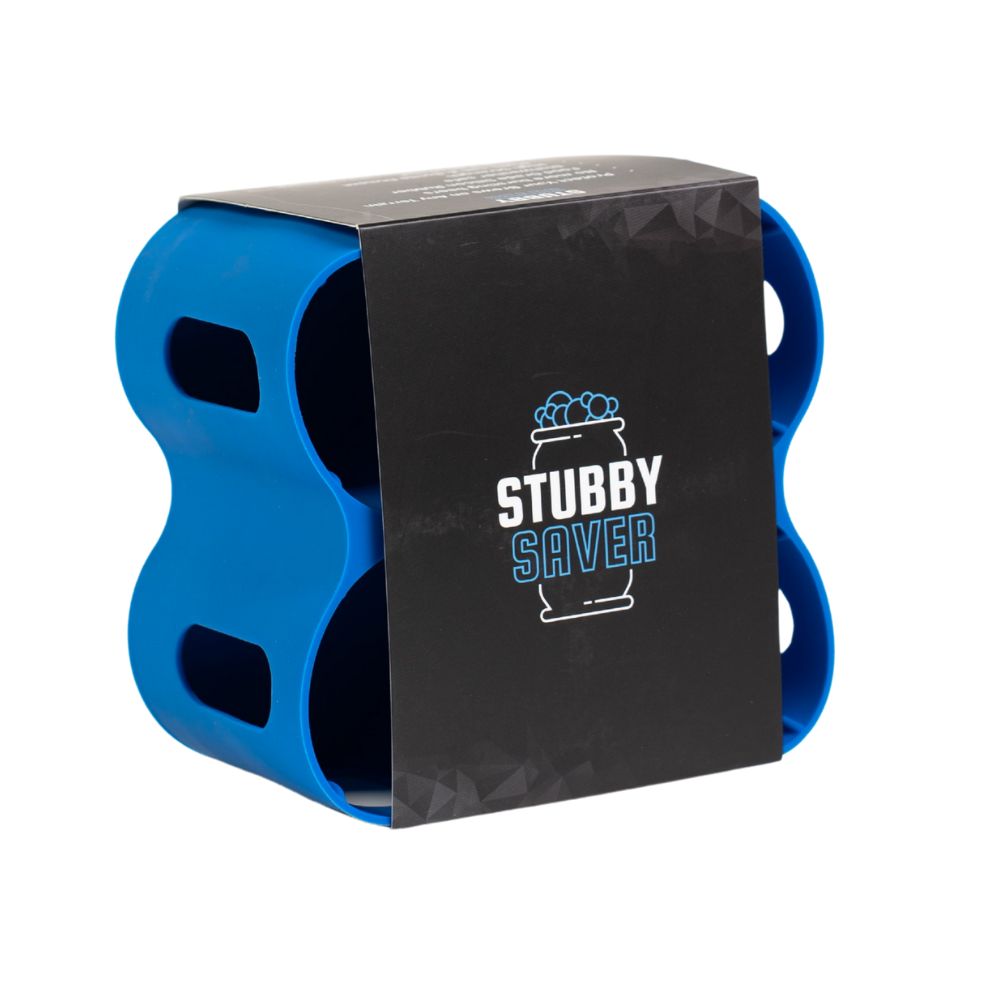 StubbySaver 4 Pack Holder Blue High-Grade Silicone Protection for Cans & Bottles
