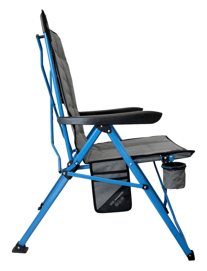 Navigator Gear the Somewhere Layback Chair Adults 150Kg Blue Grey - Everything Caravans