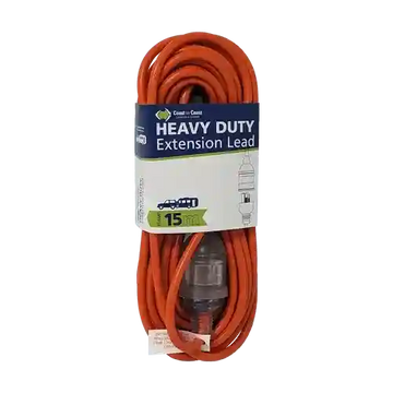 15 Metre 15amp Heavy Duty 240v Extension Lead with Led - Everything Caravans