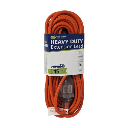 15 Metre 15amp Heavy Duty 240v Extension Lead with Led - Everything Caravans