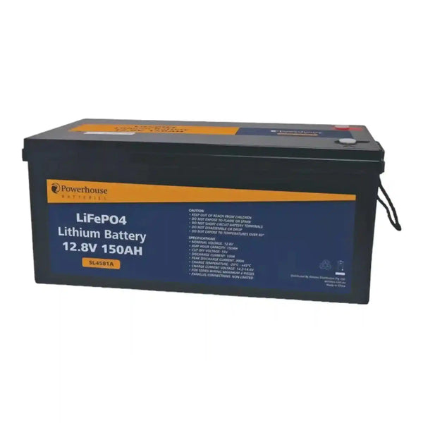 150amp Powerhouse Lithium Battery 12.8 volt with Bms 5 Year Warranty - Everything Caravans