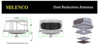Milenco Dust Reduction with TV Antenna White - Everything Caravans