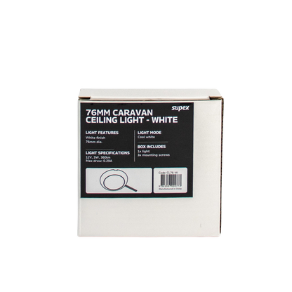 Supex Tri-Colour LED Ceiling Light 76mm White