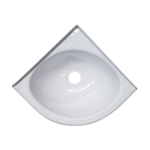 White Acrylic Corner Basin