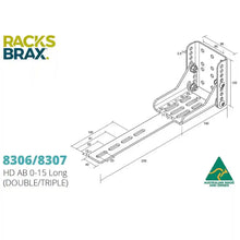 RacksBrax HD Adjustable Brackets - Long Triple