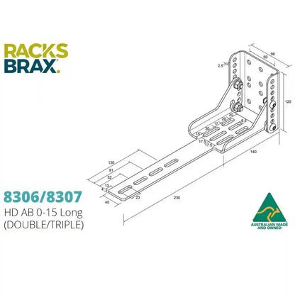 RacksBrax HD Adjustable Brackets - Long Triple