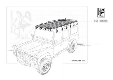 Landrover Defender 110 K9 Roof Racks Expedition Quality 1400WX2000L Expedition - Summer Sale